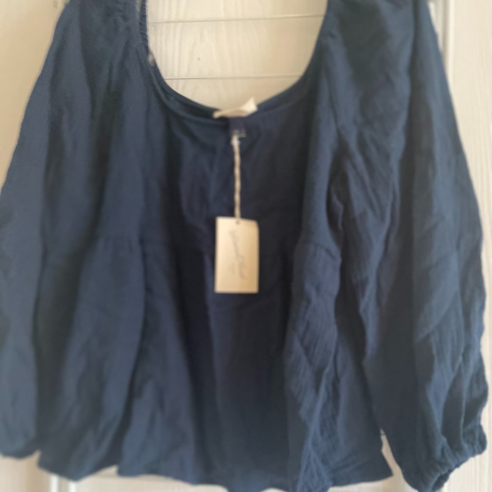 NWT! Casual Navy Blue Large off the shoulder Target top